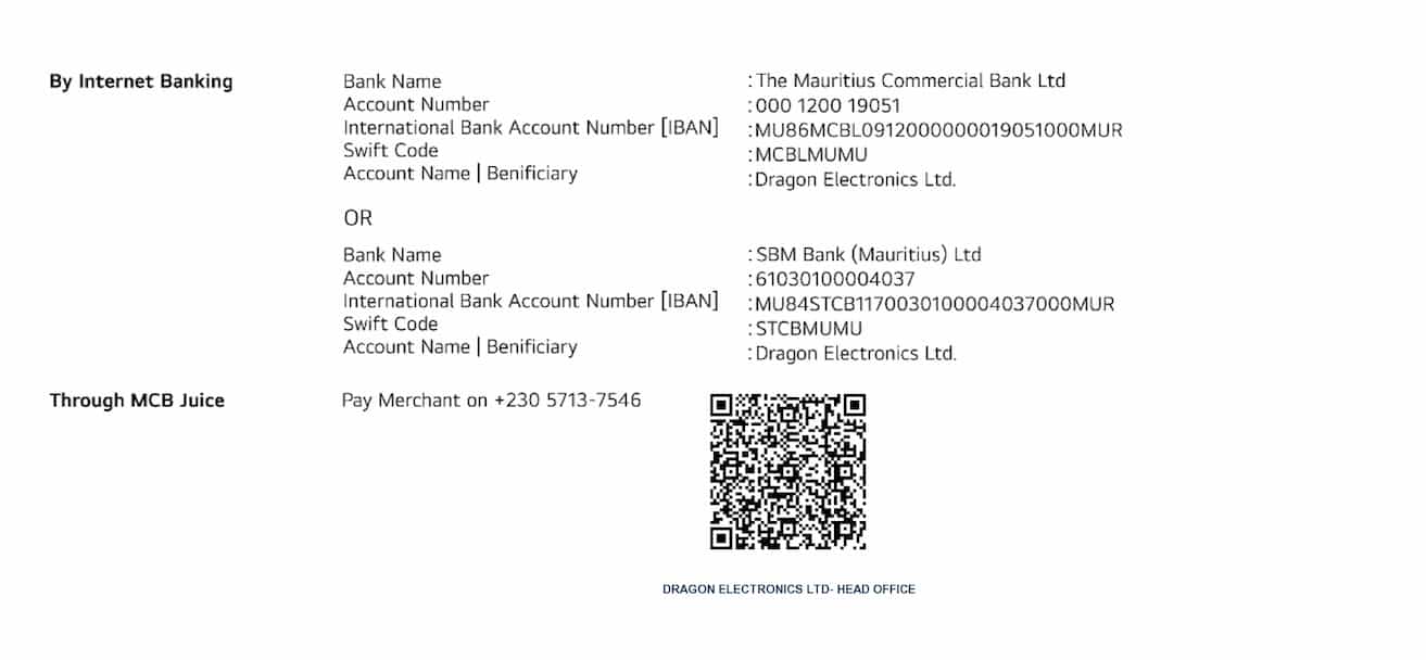 DE Bank Details